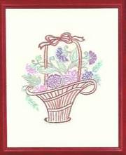 Floral Basket Embroidery Artwork in Stamford Hill N16 6tr London