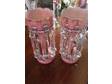 LUSTRE VASES Pair of Victorian - - Lustre Vases pink....