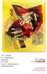 Sale Irritable Canvas Painting by Sadiana