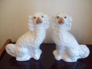 ORIGINAL GENUINE 100% c1860s STAFFORDSHIRE SPANIELS