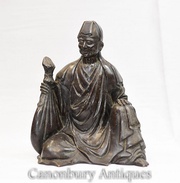 Chinese Bronze Buddha Wise Man Statue Buddhist Art