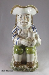 English Antique Pottery: Antique Toby Jugs,  English Delft,  Creamware,  